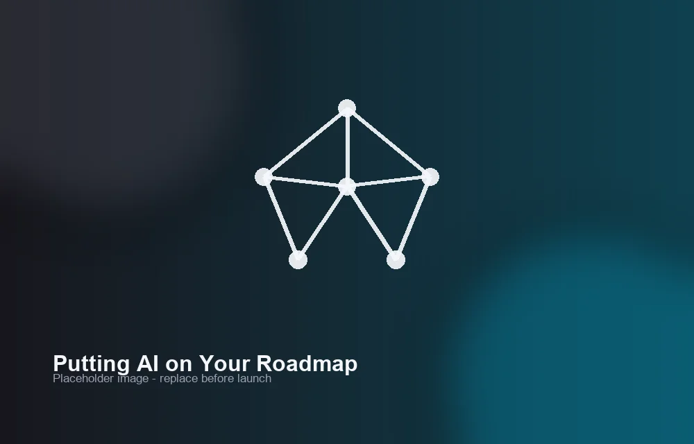 Product roadmap with AI features highlighted